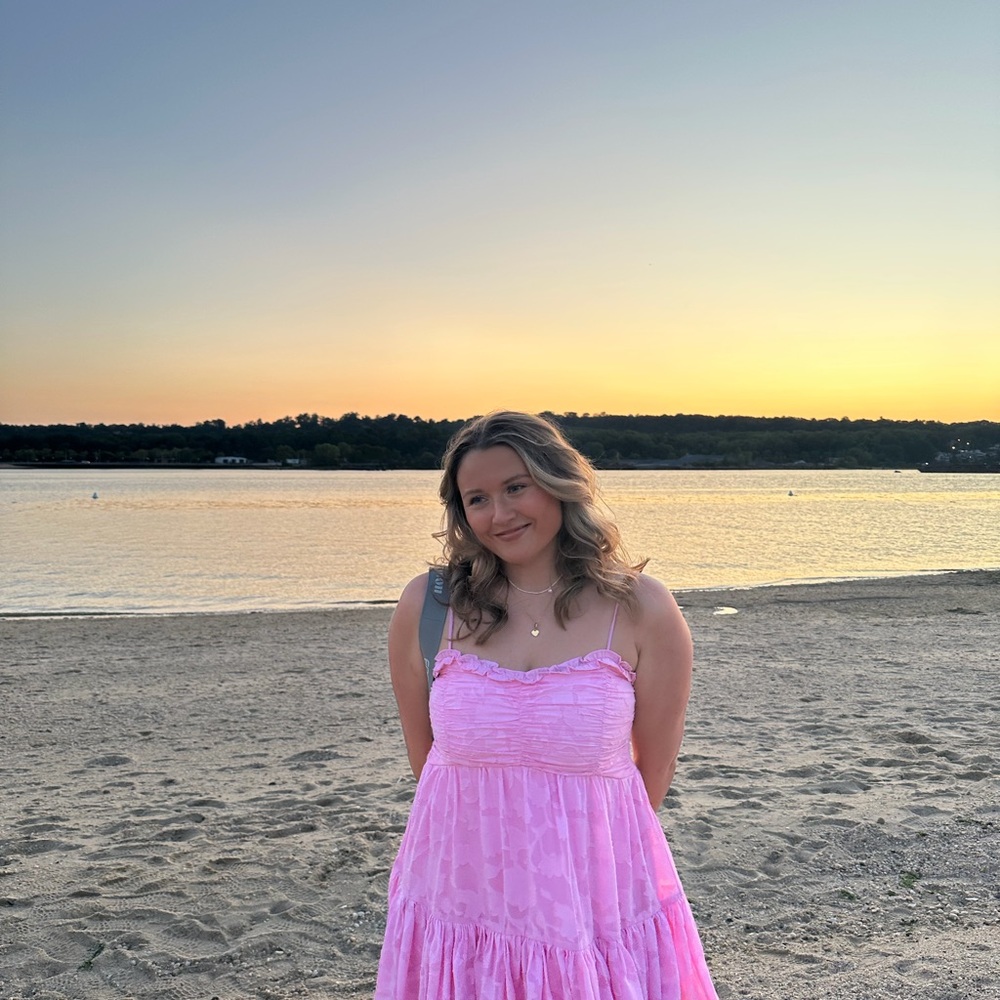 Altar'd State Pink Textured Spaghetti Strap Dress - Picture 6 of 6
